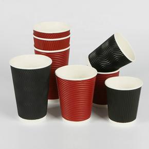 Ripple wall disposable hot coffee cups
